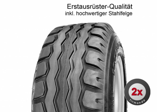 2x Komplettrad 10.0/75-15.3 123A8 10PR TL AW + 6-Loch Stahlfelge ET0, 1 x Rad