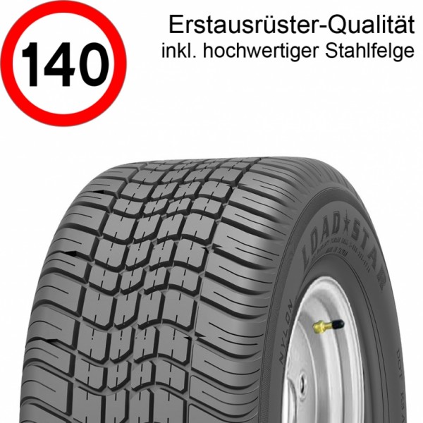 195/50B10 98N Komplettrad (18x8.0-10) 5-Loch Felge 6.00x10, LK 5x112, ET-4, Pro